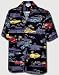 Classic Cars and Diners Hawaiian Shirt, Black