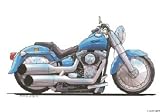 HARLEY DAVIDSON FATBOY KOOLART image ceramic mug 1577 (available in every colour)
