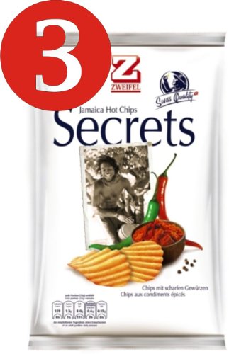 3 Stück Original Zweifel Chips Jamaica Hot Chips patatas fritas