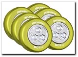 Sylvania Dot-It Self-Adhesive Bright White LED Light, Lime Green, 6-PACK