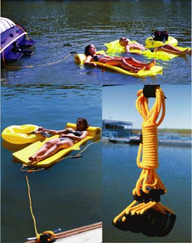 YELLOW Gail Force Float Rope Tethers Pool Floats Together
