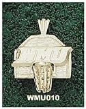 Western Michigan Broncos WMU Basketball Backboard Pendant - 14KT Gold Jewelry