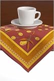 Set Of Four Napkins Olives Red/yellow