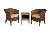 3 PIECE RATTAN CONSERVATORY SET