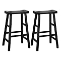Black 29" Scoop Stools - Set of 2