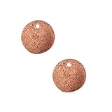 Patera Antique Copper Plated Pewter Circle Tag 1/2 Inch (13mm)
