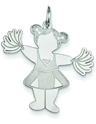 Sterling Silver Cheerleading Charm