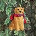 Golden Retriever Ornament - Hanging Christmas Ornament