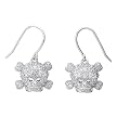 Skull Pave Crystal Fishhook Earrings