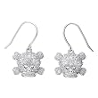 Skull Pave Crystal Fishhook Earrings