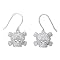 Skull Pave Crystal Fishhook Earrings