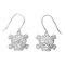 Skull Pave Crystal Fishhook Earrings