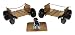 Extreme Max Big Wheel Drivable Snowmobile Dolly System Set of 3 - Wide