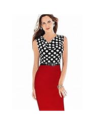 Polyester Cocktail Polka Dot Print Bodycon Dress/Club Dress/Evening Dress/Prom Dress/Party Dress 