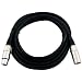 Kabel MC-30, 3m, schwarz, XLR m/f, sym