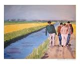 Among the Tulips Scenic Giclee Poster Print by Simon Thavaseelan, 10x8