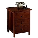Mission style 3 drawer Nightstand, 25"Hx19"W, CHESTNUT
