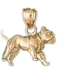 Dazzlers Solid 14k Gold French Bulldog Dog Charm Pendant Available in three colors from jewelsberry (weights: 4.5 grams only)