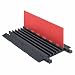 Guard Dog GD5X125-O/B Polyurethane Heavy Duty 5 Channel Cable Protector with Connector, Orange Lid with Black Ramp, 36" Length, 19.75" Width, 1.87" Height