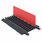 Guard Dog GD5X125-O/B Polyurethane Heavy Duty 5 Channel Cable Protector with Connector, Orange Lid with Black Ramp, 36