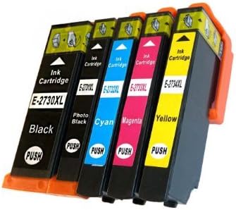 Generic Compatible Ink Cartridge Replacement for Epson T273 ( Black,Cyan,Magenta,Yellow , 5-Pack )