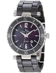 Lucien Piccard Womens LP-10222-BKBSA La Tournette Black Mother-Of-Pearl Dial Ceramic Watch