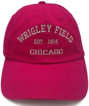 Wrigley Field Est 1914 Chicago Cubs MLB Hot Pink Buckle Back Cap