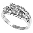 Sterling Silver w/ CZ Ring - 3mm Band Width - 8mm Face Height - Size: 6-9 - Clear CZ
