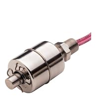 Gems Sensors 01755 316 Stainless Steel Float Single Point Rugged Compact Alloy Level Switch, 1-1/32" Diameter, 1/8" NPT Male, 37/64" Actuation Level, Normally Open