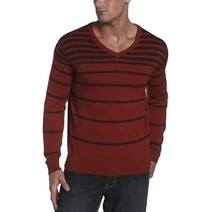 Claiborne by John Bartlett Mens Striped Argyle Sweater