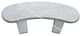 Zoom Produkt-Bild: Granitbank Steinbank Gartenbank "Bodensee" hell grauer Granit gebogen 120cm