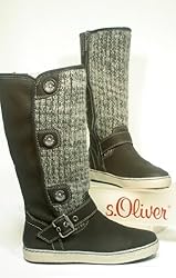 s.Oliver TREND Stiefel schwarz/grau Gr. 39