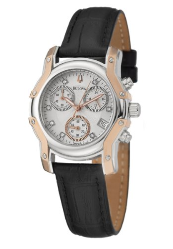 Bulova Women's 98P117 Diamond Leather Watch