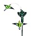 HQRP Solar Powered Flying Fluttering Hummingbird Colibri for Garden Plants Flowers/Patio Landscape Outside Decor + Sun Meter
