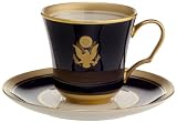 Pickard "Palace Royale Ivory - Eagle Crest" Fine China  Tea Cup and Saucer, Set of 2