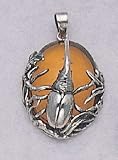 Beatle with Amber Pendant