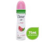 New Dove Compressed Antiperspirant Deodorant - Lasts as long as with less packaging (Pack of 3) (Go Fresh - Pomegranate & lemon verbena scent)