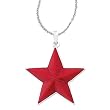 925 Silver & Red Coral Star Pendant