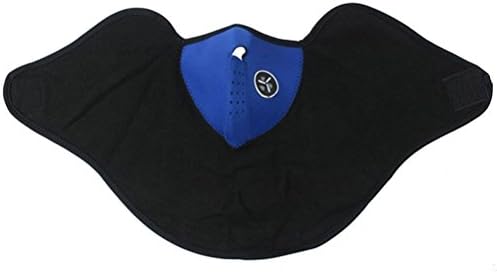 Juliascats(TM) Cotton Fleece Face Mask, Neck and Ear Warmer, Blue