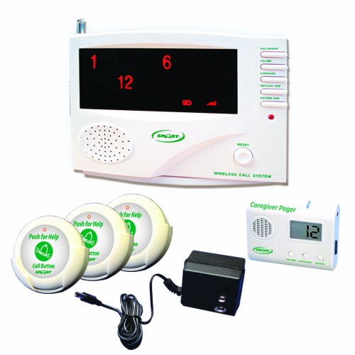 SMART CAREGIVER 433-SYS 30 Channel Central Monitoring Unit with 3 Nurse Call Buttons Pager And Ac AdaptorB009ZBV7TS : image