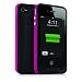 Mophie Juice Pack Plus Sch�tzende Hartschale mit integriertem Akku (2000 mAh) f�r Apple iPhone 4 / 4S magenta