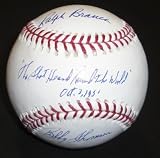 Bobby Thomson and Ralph Branca Autographed Baseball with Shot Heard Round the World Inscription