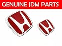 JDM Genuine Honda Red H Front & Rear Emblem Civic 2 Door 06-10