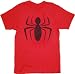 Search : Spider-Man Distressed Ink Red Spider Logo Adult T-shirt Tee