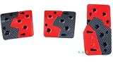 Universal Fit JDM Type R Racing Pedal Cover with Carbon Fiber Print Insert - Manual Transmission Red