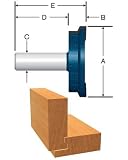 BOSCH 84512M 2-Inch Diameter 1/2-Inch Cut Carbide Tipped Drawer Lock Joint Router Bit 1/2-Inch Shank