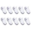 Boys' Hanes&reg; 10-pk. No Show Socks White/Gray