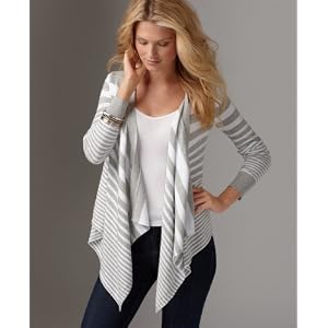 Calvin Klein Jeans Sweater, Multistripe Drape Cardigan