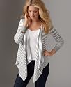 Calvin Klein Jeans Sweater, Multistripe Drape Cardigan