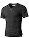 H2H Men's Vintage Eyelet T-Shirts with V-Neck Short Sleeve